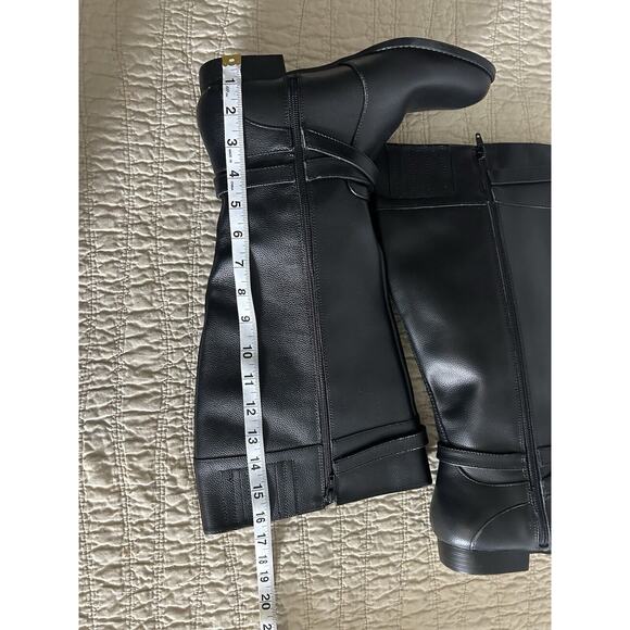 Comfortview Women's Wide Width The Janis Wide Calf Leather Boot New 9.5 - Picture 7 of 12